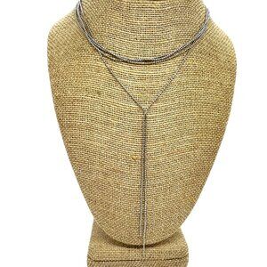3/$30 8 OTHER REASONS NECKLACE NINE LIVES LARIAT NECKLACE CHOKER SILVER TONE
